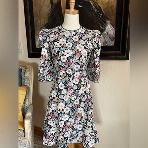 NWOT Rachel Parcel Black Floral Dress Size XS
